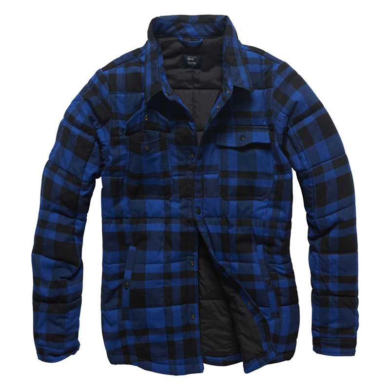 Vintage Industries - Square padded shirt - Blue Check Vintage Industries - Square padded shirt - Blue Check