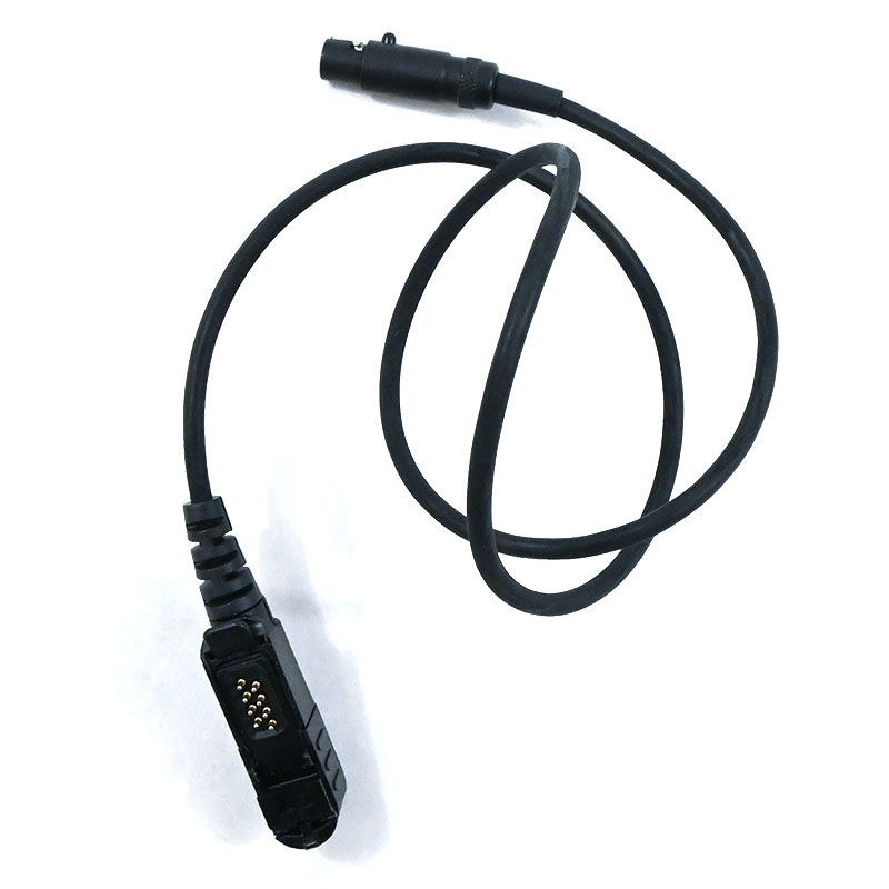 FCS cable connector 6pin PTT V20 and PTT V60 to Motorola DEP550,DP2000,MPT3100,XIR P6600, XPR3000 - Black