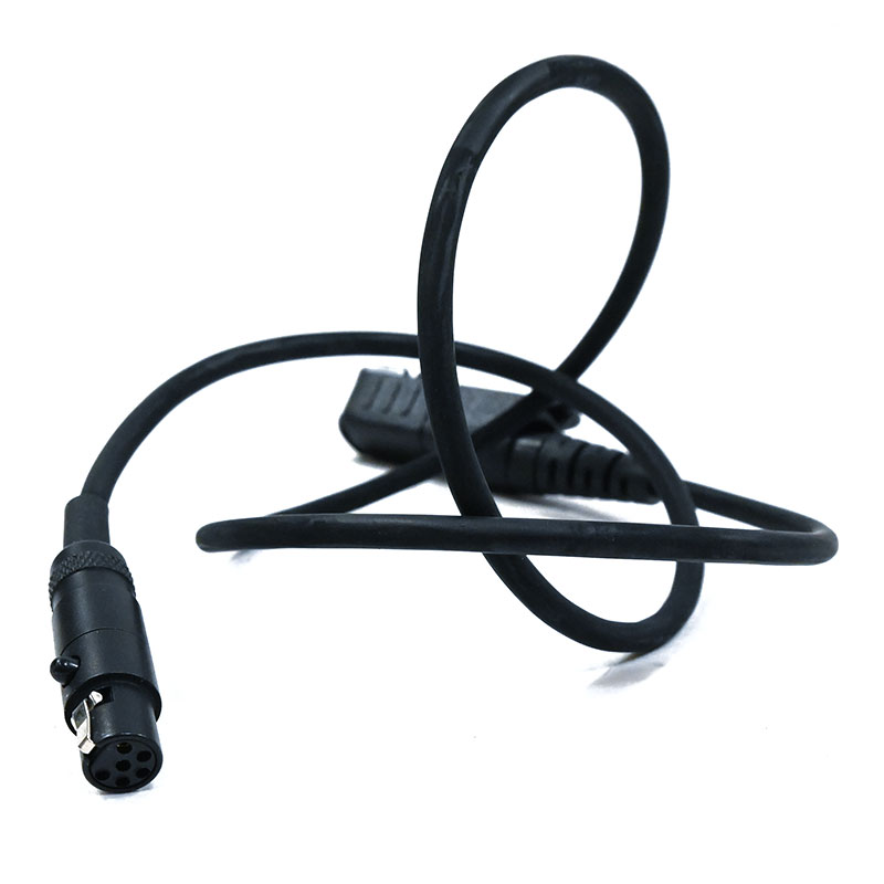 FCS cable connector 6pin PTT V20 and PTT V60 to Motorola DEP550,DP2000,MPT3100,XIR P6600, XPR3000 - Black