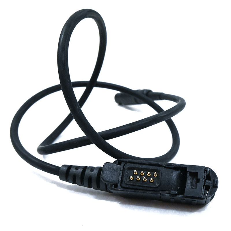 FCS cable connector 6pin PTT V20 and PTT V60 to Motorola DEP550,DP2000,MPT3100,XIR P6600, XPR3000 - Black