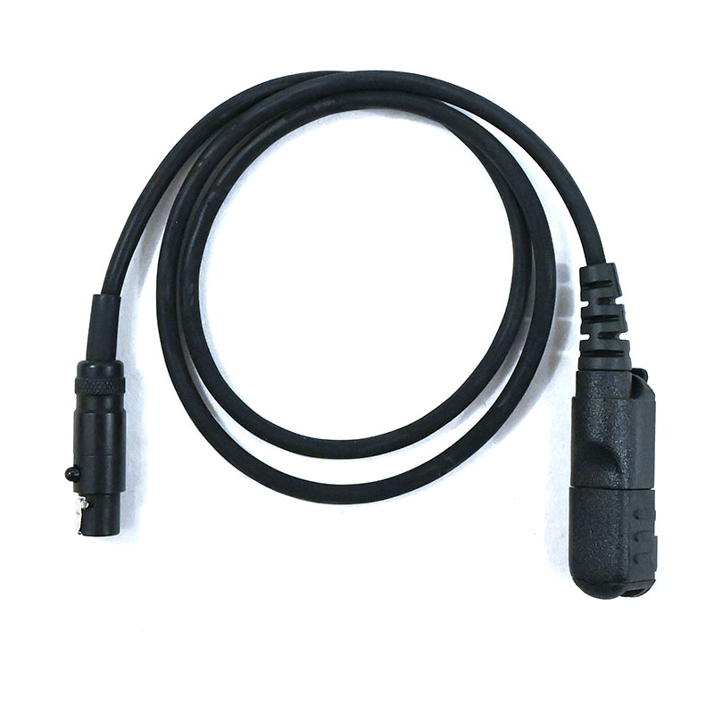 FCS cable connector 6pin PTT V20 and PTT V60 to Motorola DEP550,DP2000,MPT3100,XIR P6600, XPR3000 - Black