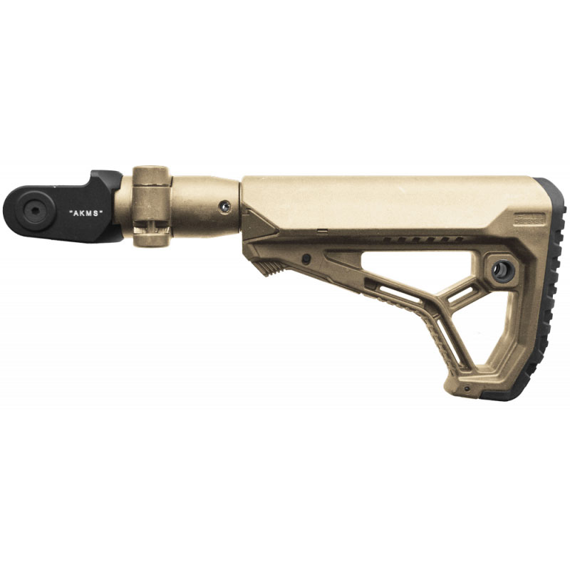 Складной телескопический приклад FAB Defense GL-CORE AKMS для АКC / АКМС (комплект) - Tan