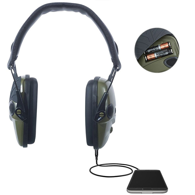 R-01526-5 Howard Leight by Honeywell - Impact Sport Sound Amplification Electronic Shooting Earmuff - Hunter Green