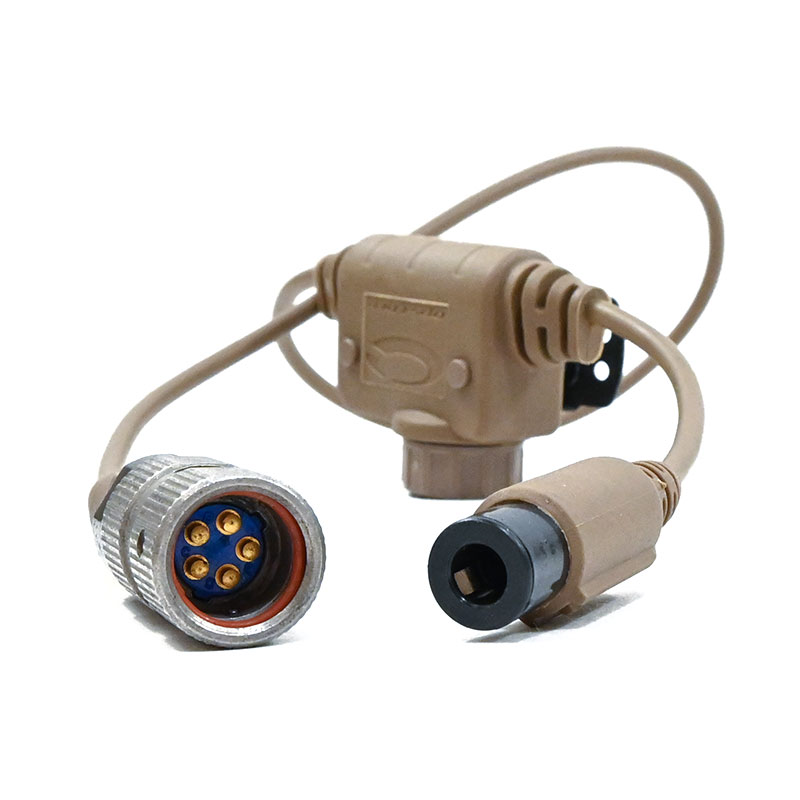 FMA Кнопка PTT  разъем рации U229/U 5pin  соединение с  наушниками разъем U174/U - Dark Earth