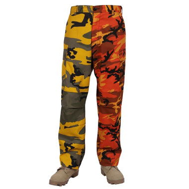 Rothco - Two-Tone Camo BDU Pants - Stinger Yellow / Savage Orange Camo Rothco - Two-Tone Camo BDU Pants - Stinger Yellow / Savage Orange Camo