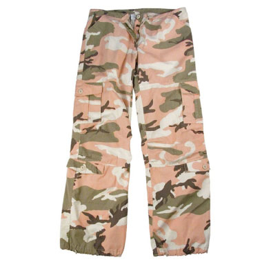 Rothco - Womens Camo Vintage Paratrooper Fatigue Pants - Subdued Pink Camo Rothco - Womens Camo Vintage Paratrooper Fatigue Pants - Subdued Pink Camo