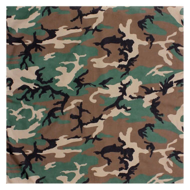 Rothco - Large Camo Bandana - Woodland Camo Rothco - Large Camo Bandana - Woodland Camo
