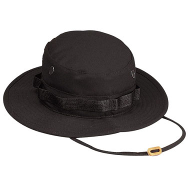 Rothco - 100% Cotton Rip-Stop Boonie Hat - Black Rothco - 100% Cotton Rip-Stop Boonie Hat - Black