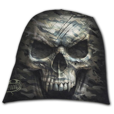 Spiral Direct - CAMO-SKULL - Light Cotton Beanies Black Spiral Direct - CAMO-SKULL - Light Cotton Beanies Black
