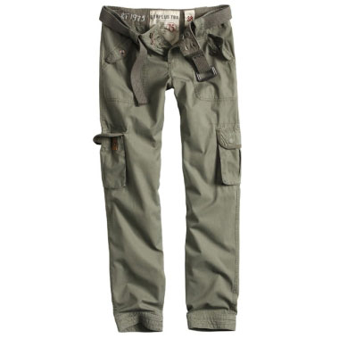 Surplus - Ladies Premium Trousers Slimmy - Olive Washed Surplus - Ladies Premium Trousers Slimmy - Olive Washed