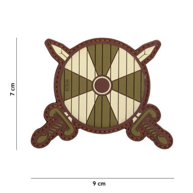 101 inc - Patch 3D PVC Viking shield + 2 swords green