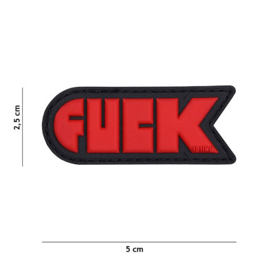 101 inc - Patch 3D PVC FUCK red