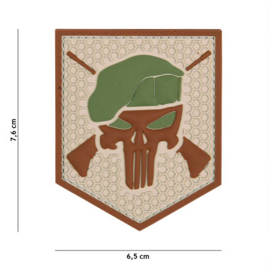 101 inc - Patch 3D PVC Commando Punisher coyote