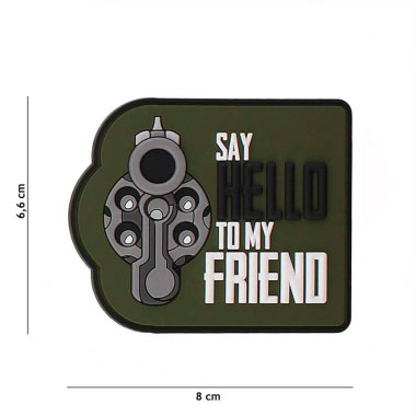 101 inc - Patch 3D PVC Say hello to my friend green 101 inc - Patch 3D PVC Say hello to my friend green