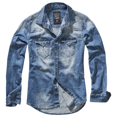 Brandit - Riley Denim Shirt - Denim Blue Brandit - Riley Denim Shirt - Denim Blue