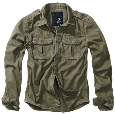 Brandit - Vintage Shirt longsleeve - Olive Brandit - Vintage Shirt longsleeve - Olive