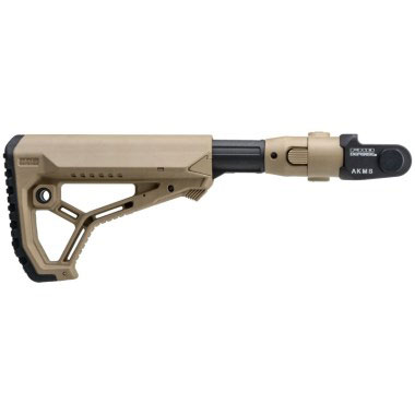 Складной телескопический приклад FAB Defense GL-CORE AKMS для АКC / АКМС (комплект) - Tan