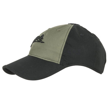 Helikon-Tex - Logo Cap - PolyCotton Ripstop - Black/Olive Green B Helikon-Tex - Logo Cap - PolyCotton Ripstop - Black/Olive Green B