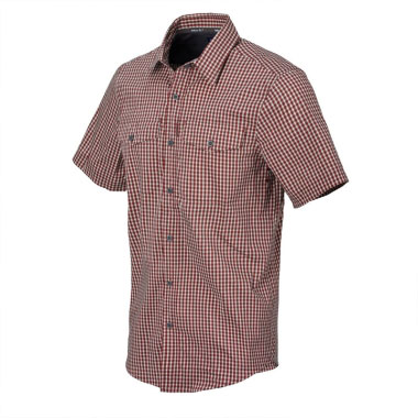 Helikon-Tex - Covert Concealed Carry Short Sleeve Shirt - Dirt Red Checkered Helikon-Tex - Covert Concealed Carry Short Sleeve Shirt - Dirt Red Checkered