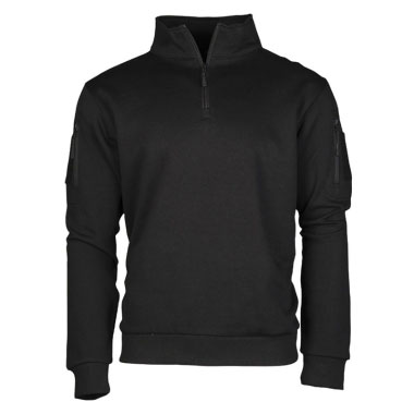 Mil-Tec - Black Tactical Sweat-Shirt With Zipper Mil-Tec - Black Tactical Sweat-Shirt With Zipper