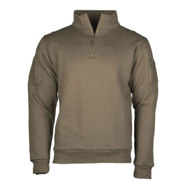 Mil-Tec - Ranger Green Tactical Sweat-Shirt With Zipper Mil-Tec - Ranger Green Tactical Sweat-Shirt With Zipper