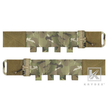 Krydex - Tactical Quick Release Hook & Loop Elastic QUAD Magazine Mag Carrier Cummerbund for Plate Carrier Vest 1 Pair - Multicam Krydex - Tactical Quick Release Hook & Loop Elastic QUAD Magazine Mag Carrier Cummerbund for Plate Carrier Vest 1 Pair - Multicam