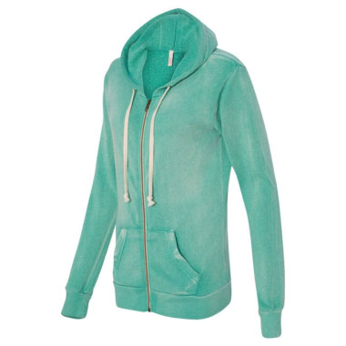 MV Sport - Women's Angel Fleece Sanded Full-Zip Hooded Sweatshirt - Jade MV Sport - Women's Angel Fleece Sanded Full-Zip Hooded Sweatshirt - Jade
