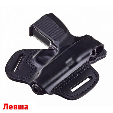 Stich Profi - Кобура Кожа ЛЕВША ПММ поясная закрытая с 2 уш. на ремень 40мм Модель №2 - Чёрный Stich Profi - Кобура Кожа ЛЕВША ПММ поясная закрытая с 2 уш. на ремень 40мм Модель №2 - Чёрный