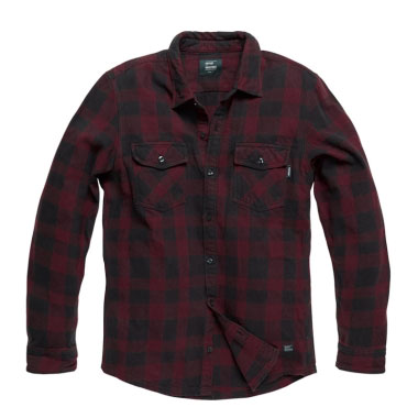 Vintage Industries - Globe heavyweight shirt - Burgundy Check Vintage Industries - Globe heavyweight shirt - Burgundy Check