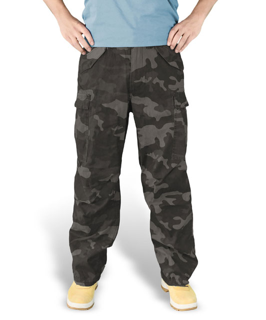 Surplus - Vintage Fatigues Trousers - Black Camo
