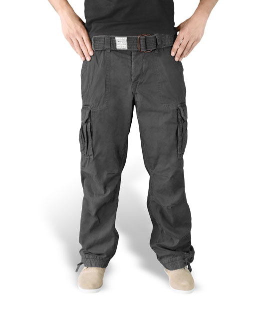 Surplus - Premium Vintage Trousers - Black Washed