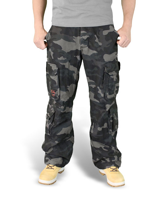 Surplus - Airborne Vintage Trousers - Black Camo