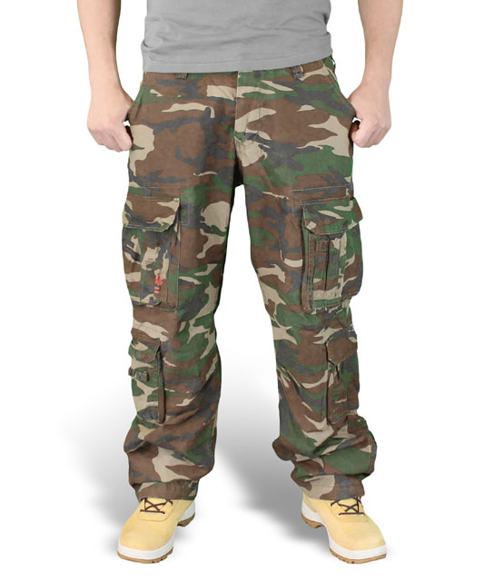 Surplus - Airborne Vintage Trousers - Woodland Washed