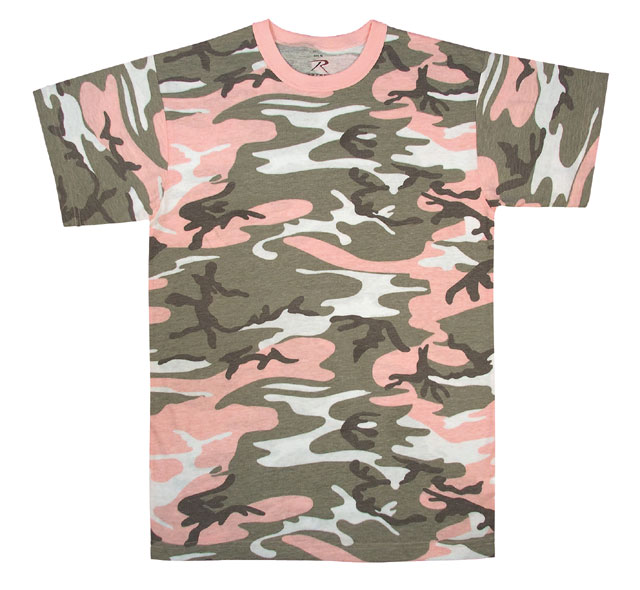 Rothco - Colored Camo T-Shirts - Subdued Pink Camo. 