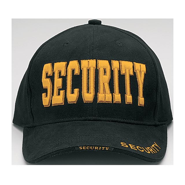 Rothco - Deluxe Black Security w Gold Low Profile Insignia Cap