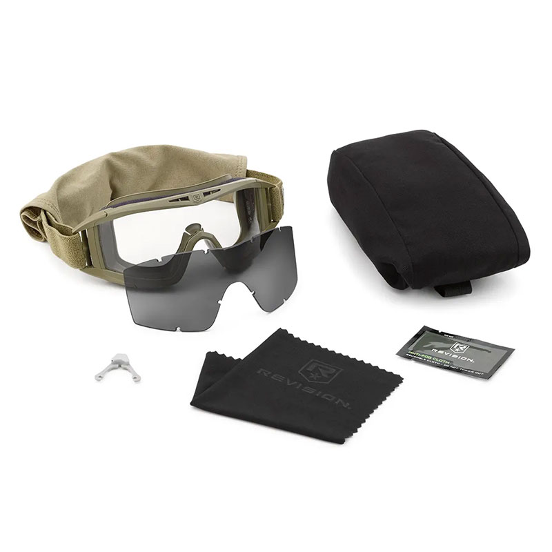 Revision - Loscut Desert Military Guggle System APEL - Frame Tan/Lens Clear and Smoke - Regular Revision - Loscut Desert Military Guggle System APEL - Frame Tan/Lens Clear and Smoke - Regular