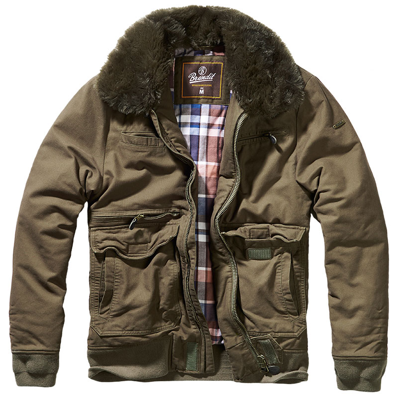 Brandit - Perry Moleskin winterjacket - Olive Brandit - Perry Moleskin winterjacket - Olive
