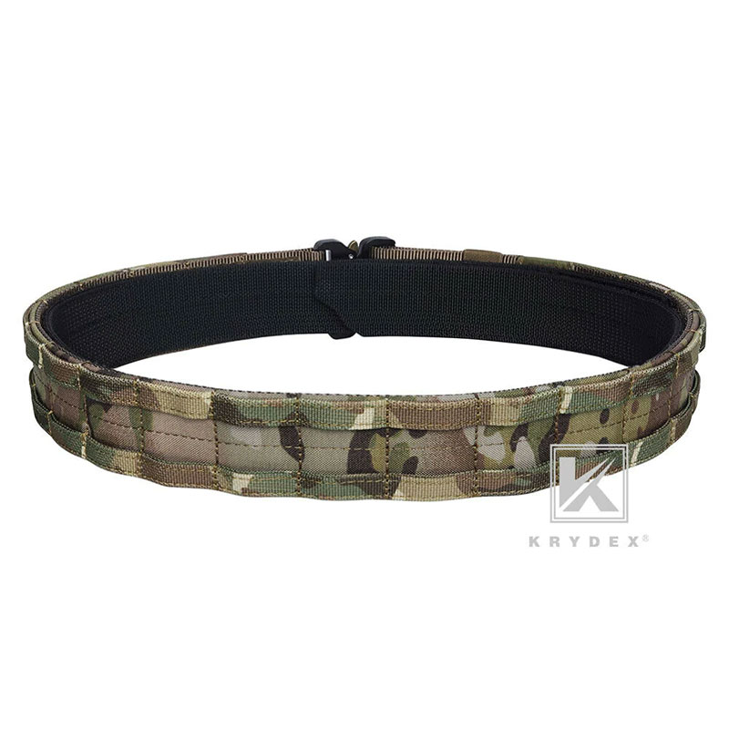 Krydex - Quick Release 1.5''-1.75'' Heavy Duty Metal Buckle Molle Rigger Outer & Inner Belt Military Airsoft Battle Tactical Outdoor Adjustable Waistband - Multicam