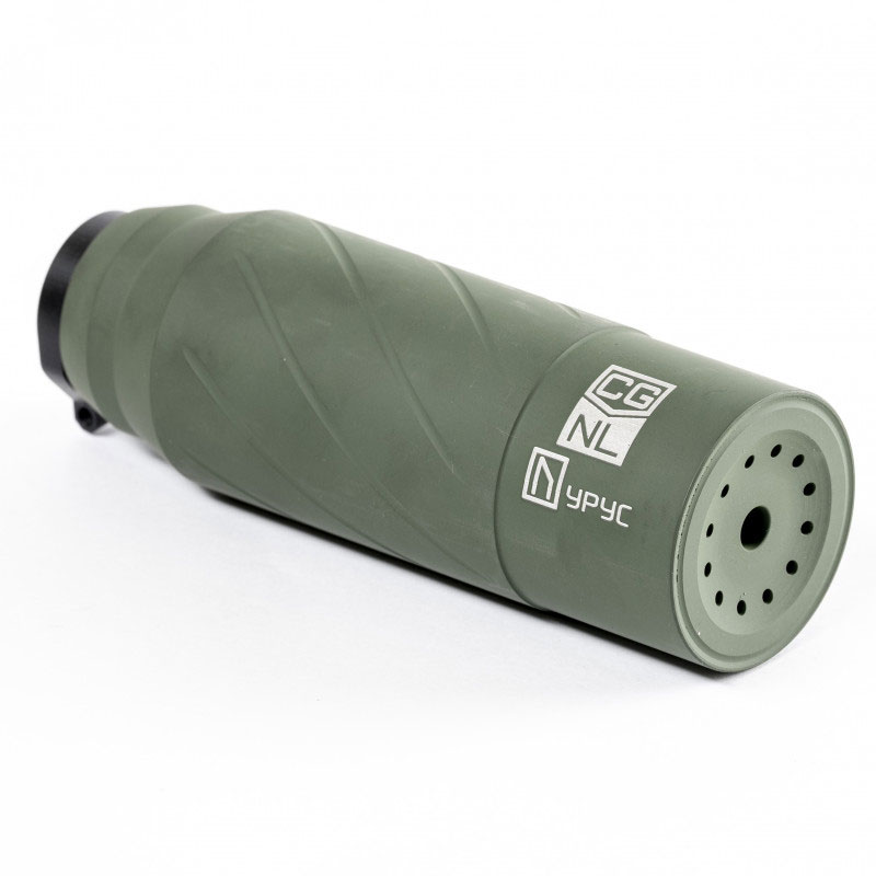 Custom Guns - ДТК закрытого типа URUS (5 КАМЕР) для АК, 24*1,5, калибр 223/5.45 (АВТО) - Зелёный
