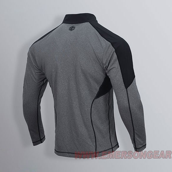 Emerson - Blue label Hunter Long Sleeve Polo - Grey