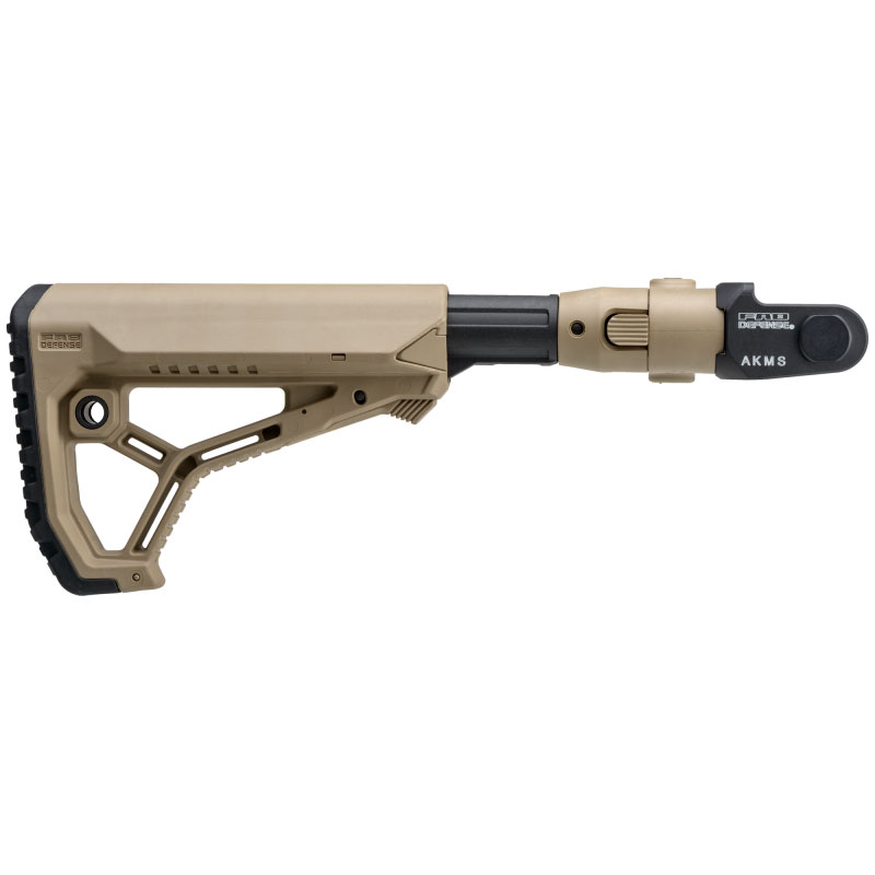 Складной телескопический приклад FAB Defense GL-CORE AKMS для АКC / АКМС (комплект) - Tan