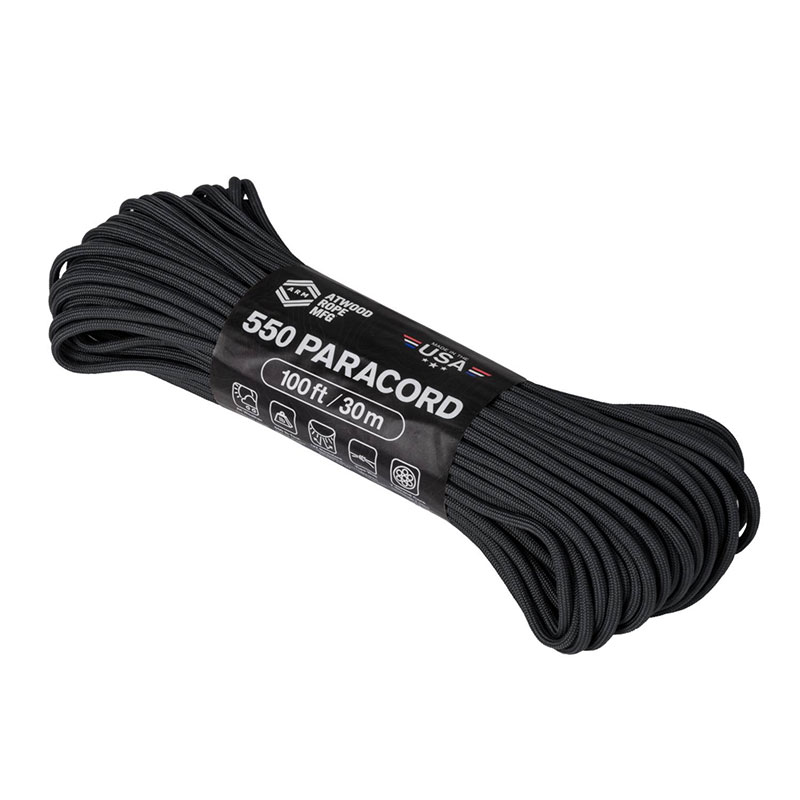 Helikon-Tex - 550 Paracord (100ft) - Black Helikon-Tex - 550 Paracord (100ft) - Black
