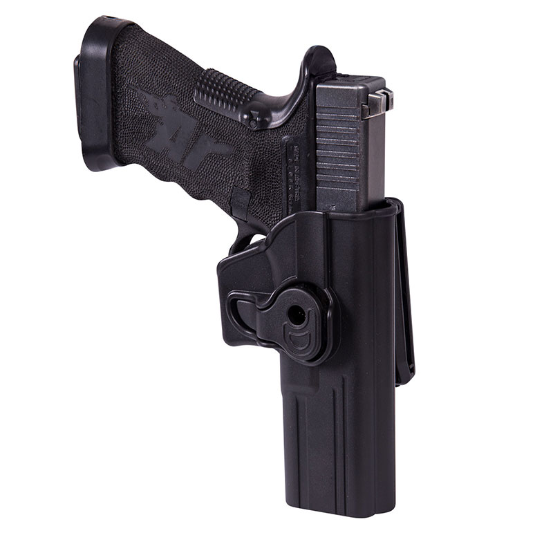 Helikon-Tex - Release Button Holster for Glock 17 with Belt Clip - Military Grade Polymer - Black Helikon-Tex - Release Button Holster for Glock 17 with Belt Clip - Military Grade Polymer - Black