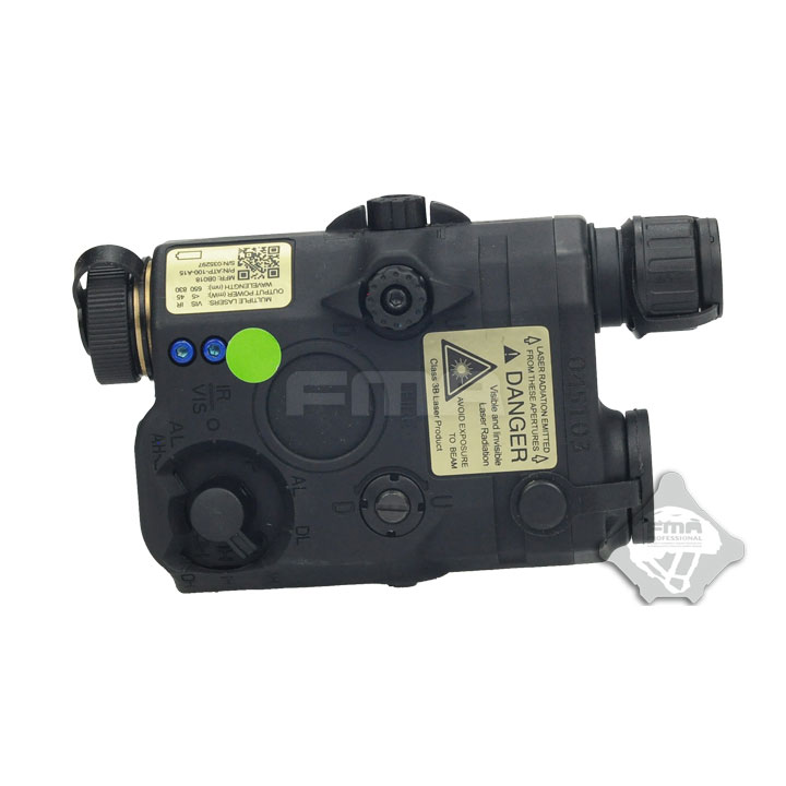 FMA - PEQ LA5 Upgrade Version LED White light + Green laser with IR Lenses - Black FMA - PEQ LA5 Upgrade Version LED White light + Green laser with IR Lenses - Black