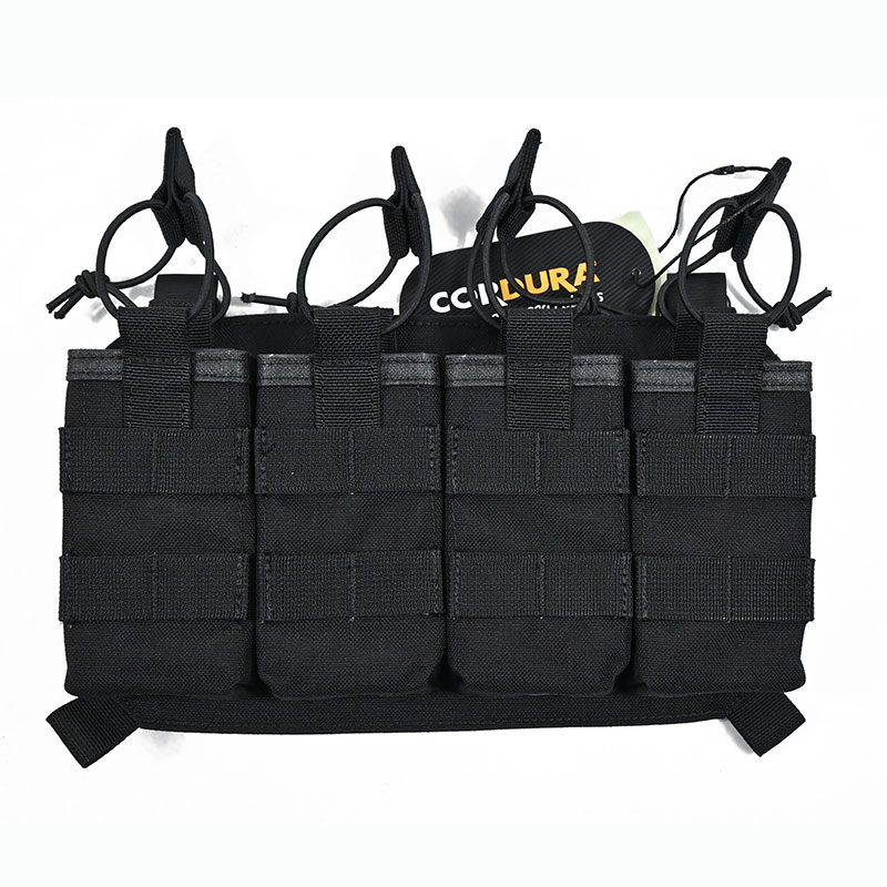 Tactical Component - Open Top Ammo Pouch AK Quad - Black