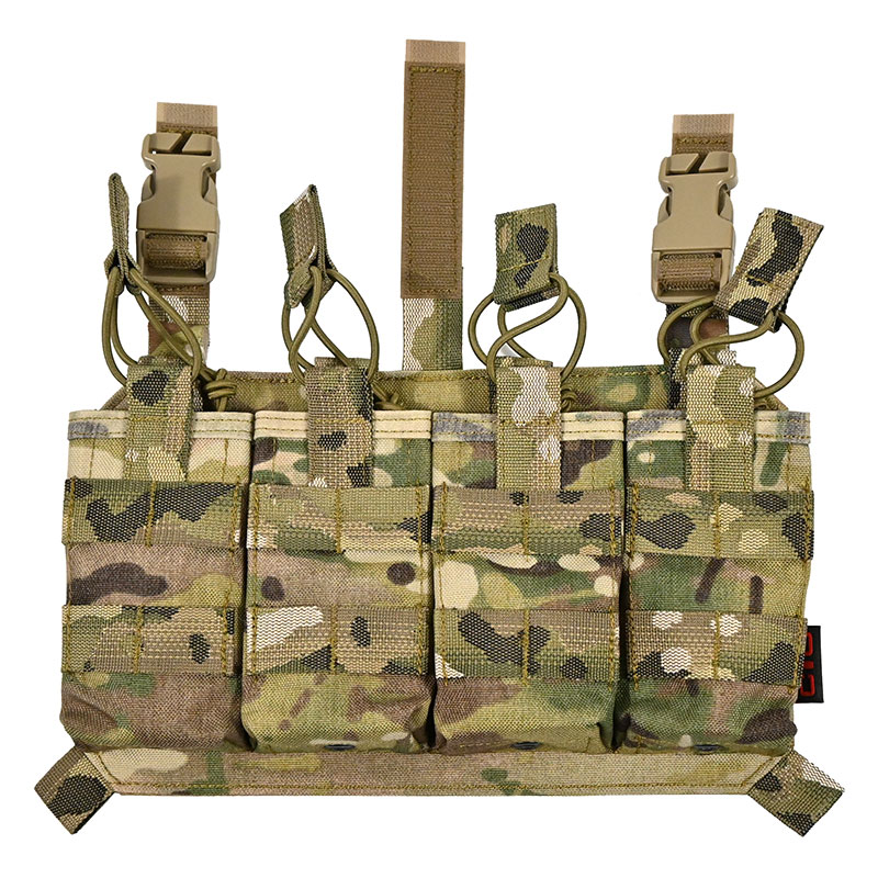 Tactical Component - Open Top Ammo Pouch AK Quad - Multicam