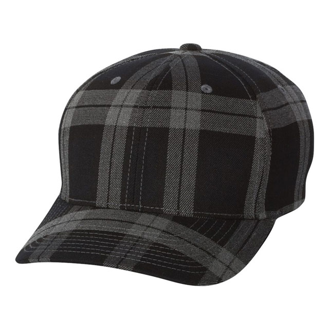 Flexfit - Tartan Plaid Cap - Black/ Grey