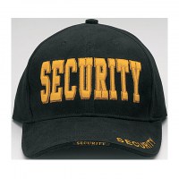 Rothco - Deluxe Black Security w Gold Low Profile Insignia Cap