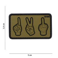 101 inc - Patch 3D PVC one, two, fuck you green/black