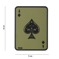 101 inc - Patch 3D PVC ace of spades green